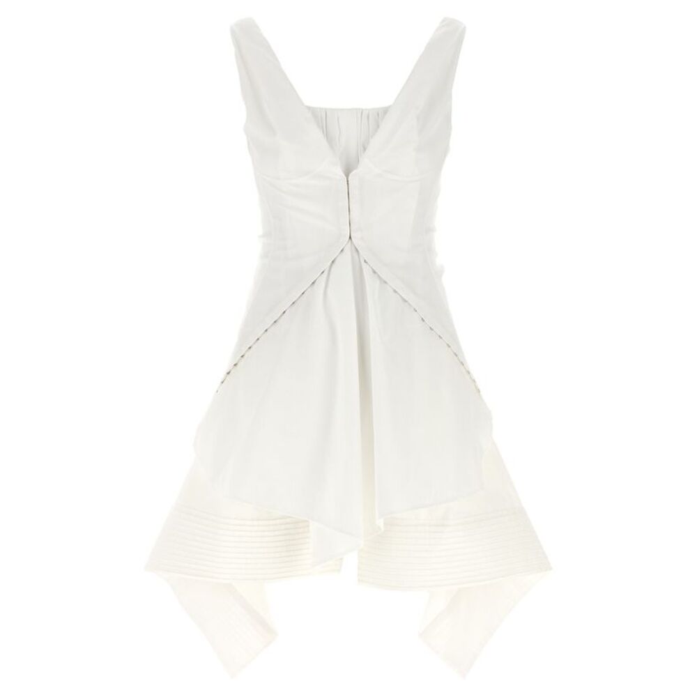 Alexander McQueen White Cotton Short Women's Dress